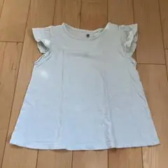 フリル袖 ライトグリーンタンクトップ
