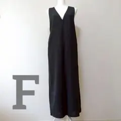 【グローバルワーク/GLOBAL WORK】ノースリーブロングワンピース　黒　F