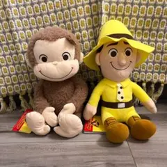 おさるのジョージ 赤いほっぺ ジョージ＆黄色い帽子のおじさん Lぬいぐるみセット