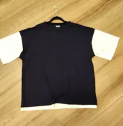 Time Flex ネイビー/ホワイト 半袖Tシャツ LL