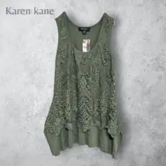 【Karen kane】　ノースリーブチュニック　レース　ゆったり　洗える