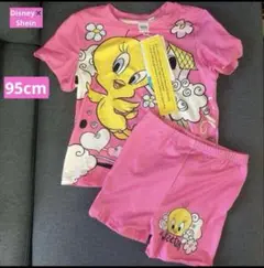 トゥイーティー ディズニー Tシャツ パンツ セット 95 ピンク 女の子