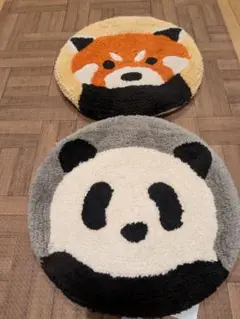 美品☆レッサーパンダ パンダ シートクッション セット