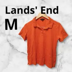 Lands' End 半袖ポロシャツ M オレンジ