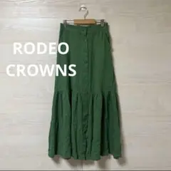 RODEO CROWNS WIDE BOWL★ローフレアフロントボタンスカート