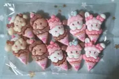 デコパーツ 動物アイス 10個 まとめ売り バラ売り可