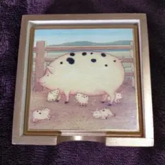 動物の親子の木製イラストボックスセット