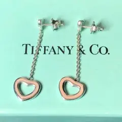 【美品】TIFFANY ティファニー オープンハート ピアス シルバー 925