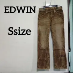 EDWIN ダメージ デニム ジーンズ ストレートパンツ メンズ S〜Mサイズ