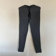 グレー リブ編み マタニティパンツ