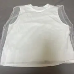 新品未使用　GRL チュールドッキングノースリーブTシャツ　　夏服