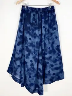 Y's ワイズ 15SS ポルカドット タイダイ柄 変形スカート