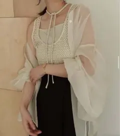 シアーシャツスリット2wayシャツ