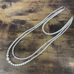 UNTITLED アンタイトル 3連フェイクパールネックレス　1つで使用可