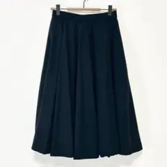十仁プラザ◆ひざ下丈フレアスカート/ノームコア 裏地あり 後ろチャック シンプル