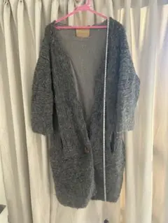 ボタン付きアルパカ100%コート