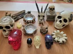 スカルデザイン インテリア小物　三点セット