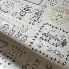 50cm＋HAyU fabric ～ANIMALS～パッチワーク 綿麻キャンバス
