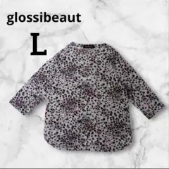 glossibeaut 花柄長袖シャツ Lサイズ　体型カバー抜群　おしゃれ