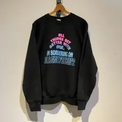 ALL THINGS GET...ブラック グラフィックプリント スウェット