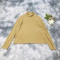 Monégal モネガル (M) タートルネックニット ベージュ レディース