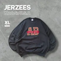 90s JERZEES USA製 スウェット 黒 XL ビンテージ アメリカ古着