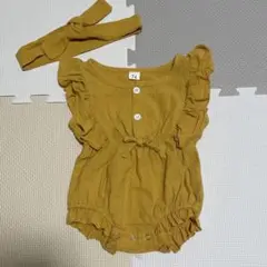 SHEIN シーイン ヘアリボン付き ロンパース