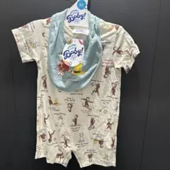 おさるのジョージ　よだれかけ付き　子供服　80サイズ