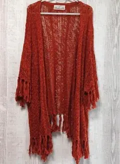 【未使用】ナノユニバース Broderie u0026Co. ポンチョ 綿麻100%