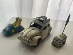 ワーゲン他アンティーク車レトロミニカー3台セット