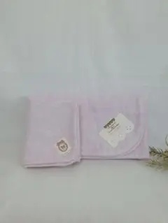 コットンダブルガーゼのタオルセット♪シャーベットピンク☆ハンドメイド
