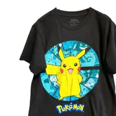 BFBS キャラ Tシャツ 古着 黒 ピカチュウ ポケモン アニメ