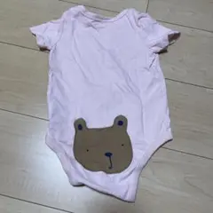 GAPピンク クマデザインロンパース