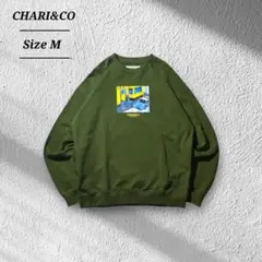 デッドストックタグ付CHARI&COチャリアンドコースウェットトレーナーカーキМ