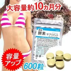 【セール】大容量 濃縮酵素サプリ プレミアム600粒 約3ヶ月〜10ヶ月分