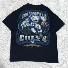 US古着 NFL Tシャツ　ブラック　COLTS BIGプリント　Lサイズ