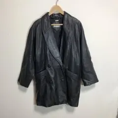 LOVE RICH ダブル レザーコート 羊革 大きいサイズ 黒 11