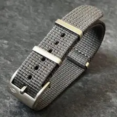 [18mm]コットンNATOストラップ グレー