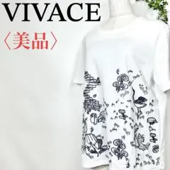 ❤️美品❤️VIVACE ホワイトTシャツ 刺繍 ヴィヴァーチェ クラブティー 白