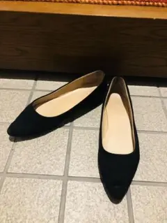 【ナノユニバース】スエードパンプス 黒
