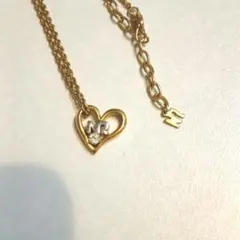ニナリッチ ストーン付きハート型ネックレス