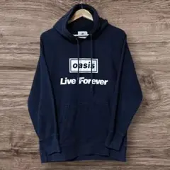 oasisオアシス Live Forever パーカー ネイビーL アダムエロペ
