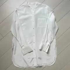 PLST バンドカラー 長袖ロングシャツ