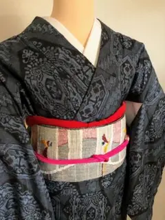 紬の小紋　正絹