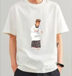 新品未使用！／面白Ｔシャツ！志村けん！ひとみ婆さん／メンズXL／ホワイト