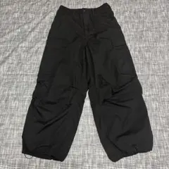 カーゴパンツ ブラック Mサイズ デニム風グレー