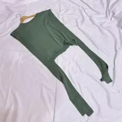 FLEUR DE KALINA くすみグリーン かぶりニット