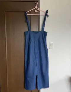 肩紐リボン デニムサロペット L