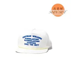 90s ビンテージ トラッカー キャップ 企業 プリント ロープ付 ホワイト