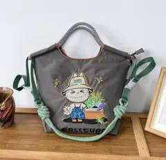 動物キャラクター刺繍エコバッグ